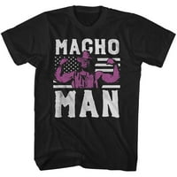 Macho Man Icons American Hero za odrasle majica kratkih rukava