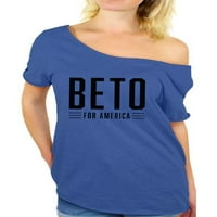 Newkward Styles Beto O'Rourke Dame sa majica na ramenu Beto za predsjednika majica Demokratska stranka