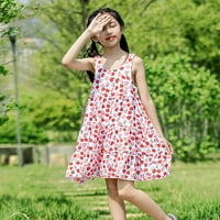 Djevojke Toddler Haljine Summer Candy Nature Happy uzorak Dječje haljine bez rukava za 6 godina