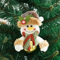 Wioihee Christmas Christmas Christmall Dekoracije lutka sa malim zvono božićnim drvcama Viseći ukrasi
