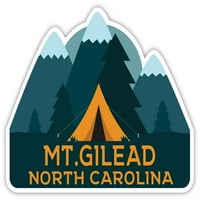 Mt.Gilead Severna Karolina Suvenir Magnet Magnet Camping TENT dizajn